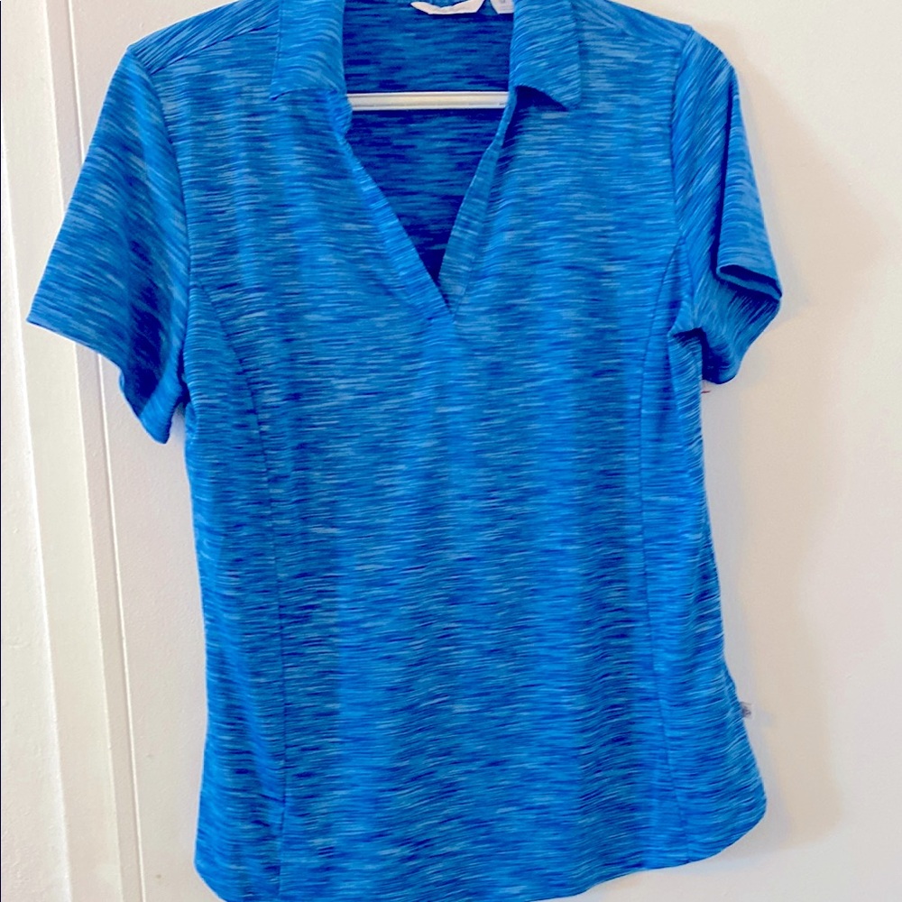 Lady Hagen Blue Fitted Polo T-Shirt size medium